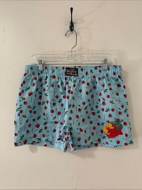Winnie the Pooh Light Blue Strawberry Boxer style Shorts